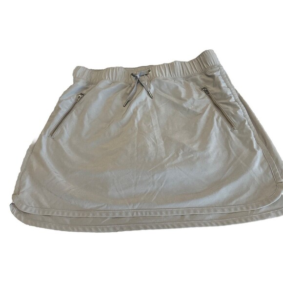 Women’s Athleta Active GRAY Elastic Waist Skirt Lined Built in Shorts Pocket -XS - Picture 2 of 7